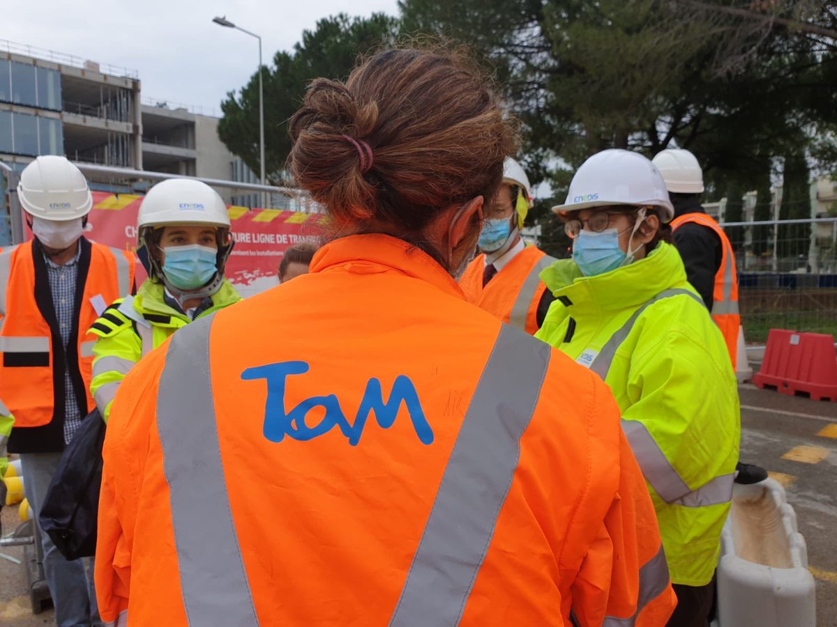 Les équipes d'<a href="/enedis/">Enedis</a>, pleinement engagées au service de l'attractivité des #territoires. Le chantier du Tram de <a href="/montpellier_/">Ville de Montpellier</a> se poursuit en vue d'accélérer les mobilités propres @enedis_LR #MobiliteElectrique