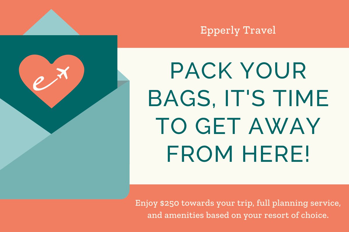 EpperlyTravel's tweet photo. Give the gift of travel this holiday season with Epperly Travel gift cards! Each card is redeemable for $250 towards luxury domestic travel arrangements, full planning services, and amenities based on your resort of choice. Email us at info@epperlytravel.com to get yours today! https://t.co/oP8B0GLnnX