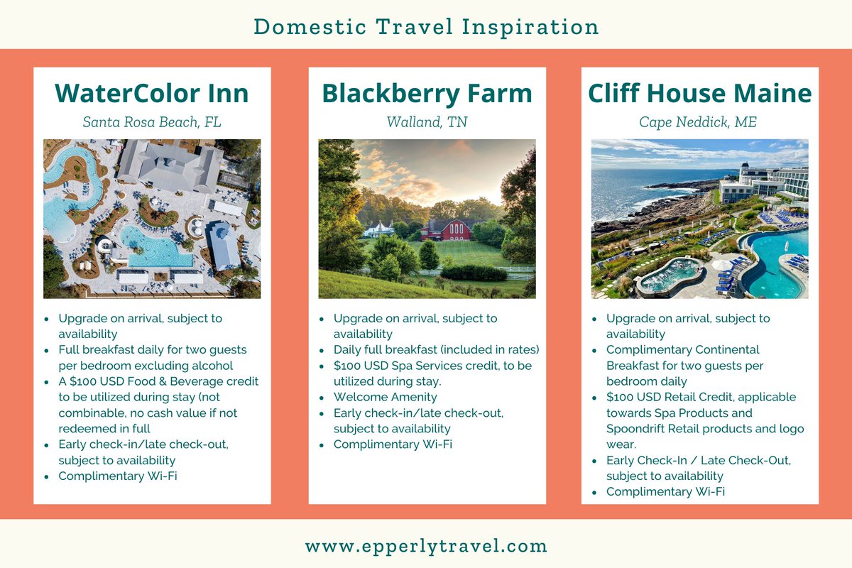 EpperlyTravel's tweet photo. Give the gift of travel this holiday season with Epperly Travel gift cards! Each card is redeemable for $250 towards luxury domestic travel arrangements, full planning services, and amenities based on your resort of choice. Email us at info@epperlytravel.com to get yours today! https://t.co/oP8B0GLnnX