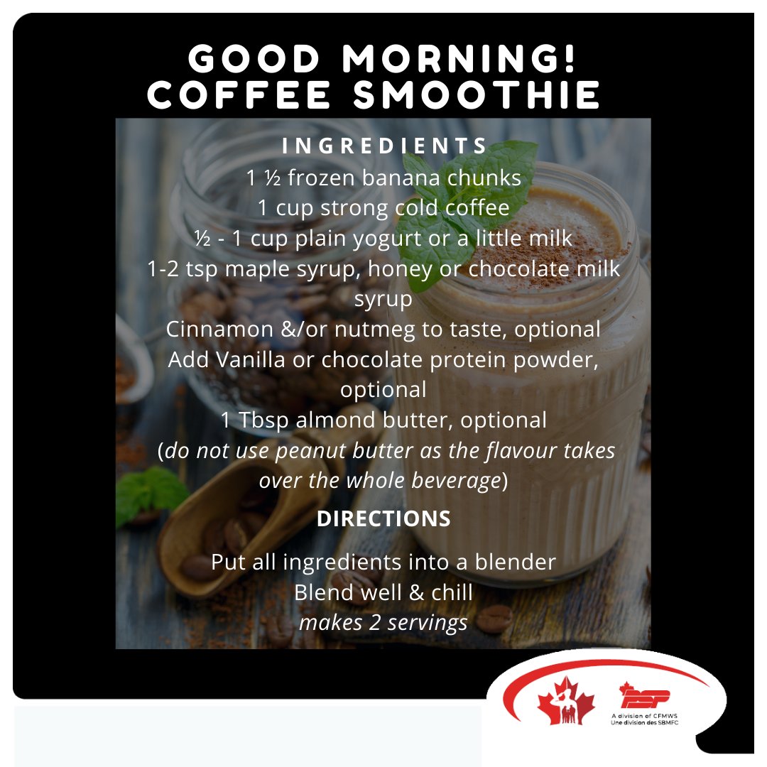 PSPTrenton's tweet photo. Happy Friday
Here is a different twist on your morning beverage - could be enjoyed either hot or cold.

#HealthPromotion8WingCFBTrenton https://t.co/2CrskpnQME