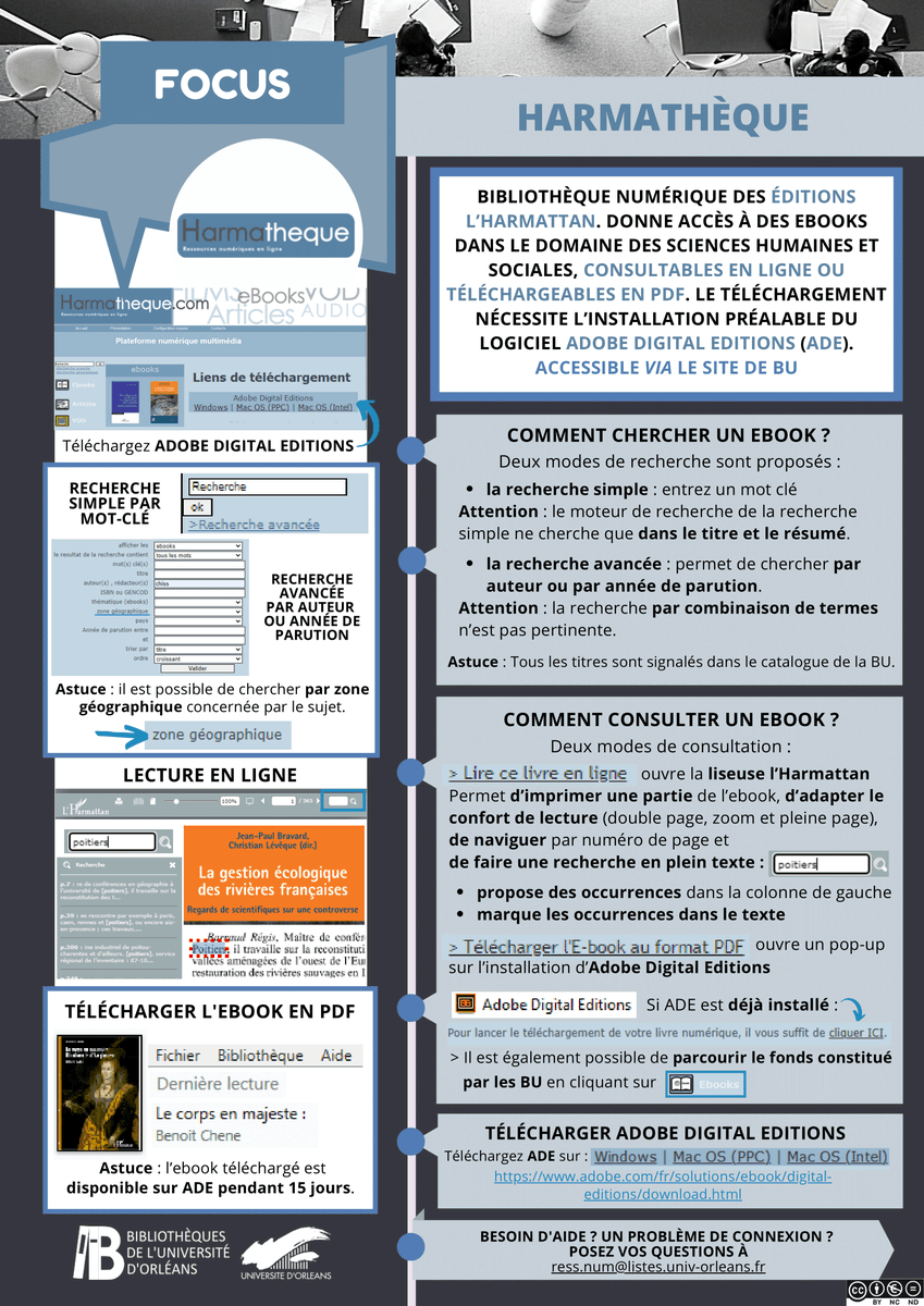 Univ_Orleans's tweet photo. [Focus Ressources ℹ️]

Consultez ou téléchargez des e-books en sciences humaines et sociales sur l'#Harmathèque, la bibliothèque numérique de @HarmattanParis 

Accès sur le site de la BU ➡ https://t.co/qzJM6qBk67

#BaseBib #ContinuitéPédagogique https://t.co/Uk1JRvVrZT