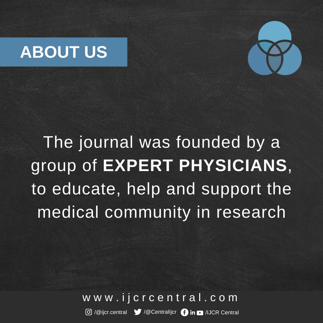 CentralIjcr's tweet photo. We were founded to #Educate, #Help, and #Support the global medical community. #equityinpublishing #teachingjournal #IJCRCentral #publisher https://t.co/FCprT7igRv