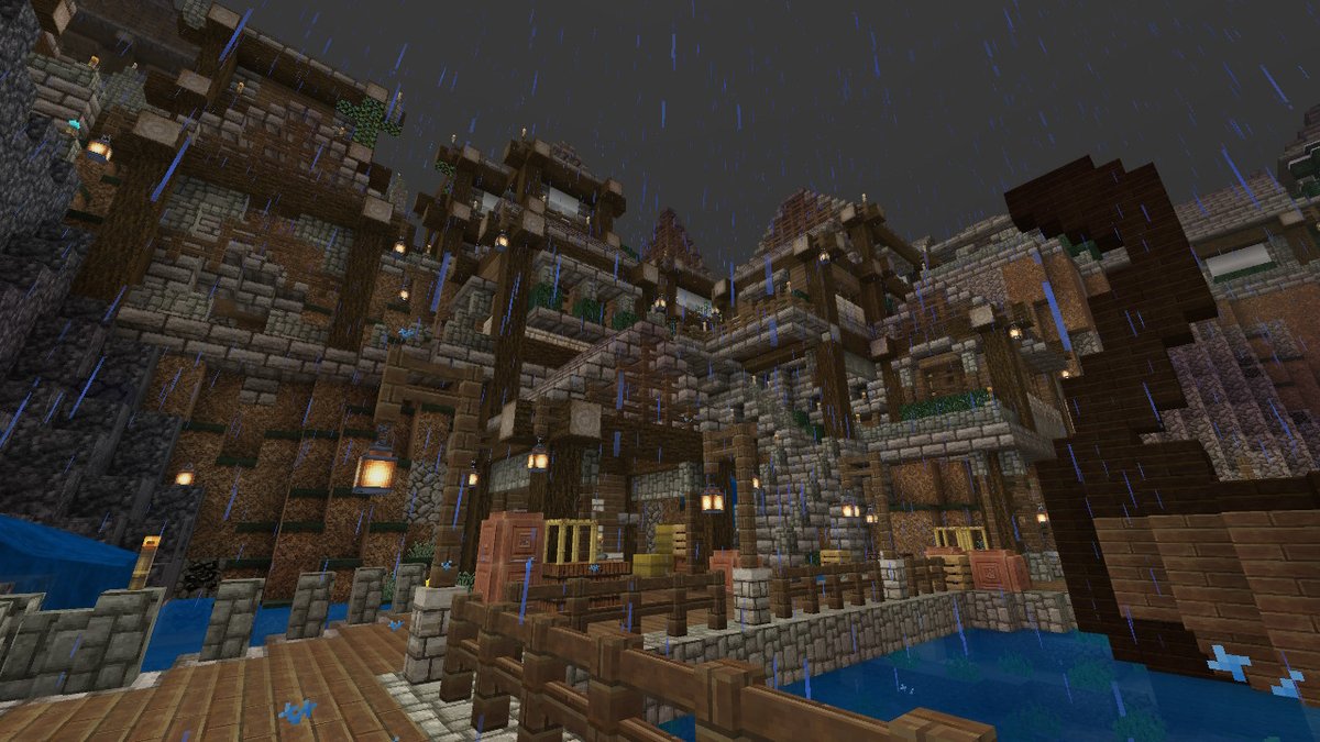 Fmy ふみー 港の岸壁に何軒か建設中 雨の時の雰囲気好きです W Minecraft マイクラ マインクラフト Nintendoswitch Fmy ふみー 港の岸壁に何軒か建設中 雨の時の雰囲気好きです W Minecraft マイクラ マインクラフト Nintendoswitch