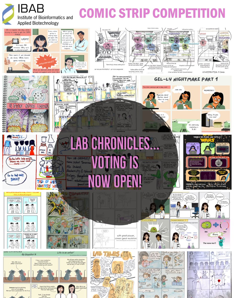 The IBAB  #comic strip  #competition, themed "LAB CHRONICLES", received 16 entries and we kid you not, many of them will make you smile, make you go “Hey, that’s happened with me...”, or even make you  #ROFLWe need your "like" now to choose a winner. Read on... 1/18 #scicomm  #art