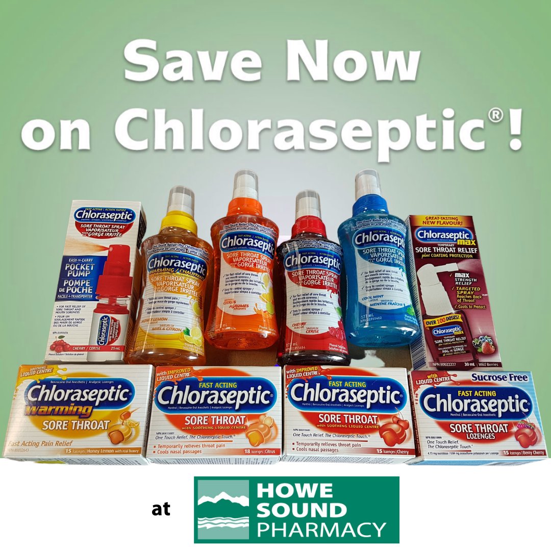 HoweSoundRx's tweet image. CHLORASEPTIC SPECIALS!
Offer valid until Nov. 30, 2020
howesoundpharmacy.ca/product-catego…
#caringbeyondmedications #bettercare #pharmacygibsons #pharmacysunshinecoastbc #shoplocalgibsons #supportlocalgibsons #cough #sorethroat #lozenges #deals #fridayfinds #chloraseptic