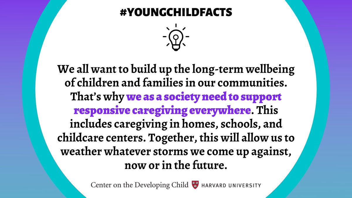 #YoungChildFacts 🧠🧠🧠#Community #ChildDevelopment 

Learn more by visiting: developingchild.harvard.edu/resources/what…