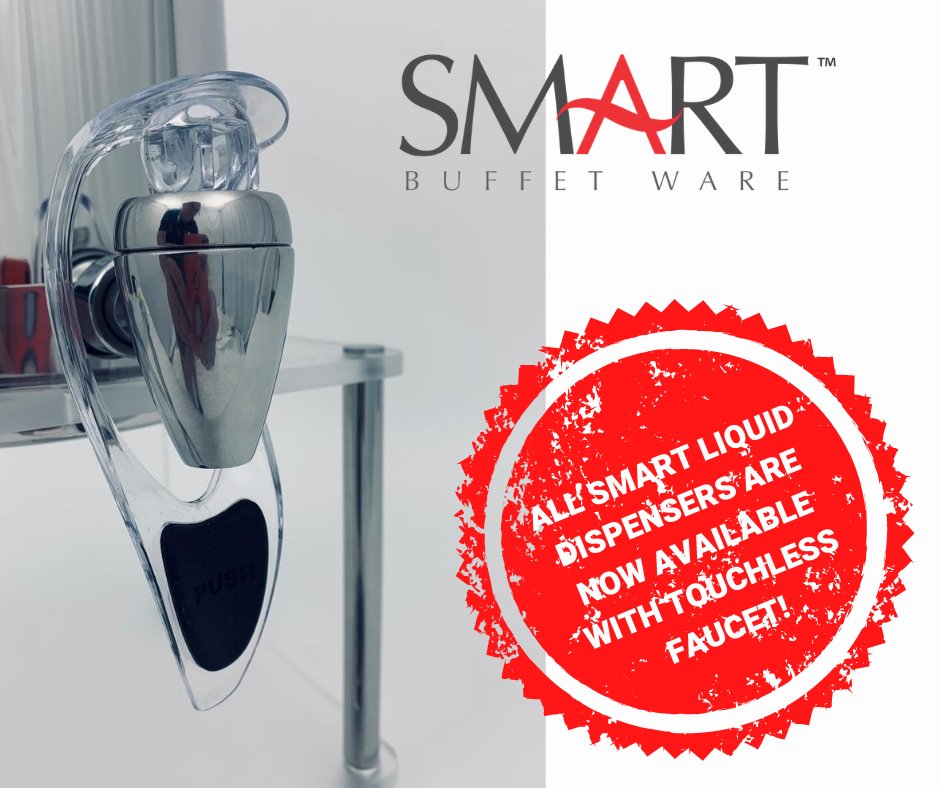 SMARTBuffetWare's tweet photo. Did you know ALL Smart Liquid Dispensers are available with our NEW touchless faucet at no additional cost!?
#touchless #touchlessfaucet #smartbuffetware #smartbuffet #smartsolutions https://t.co/RUZjWivnbG