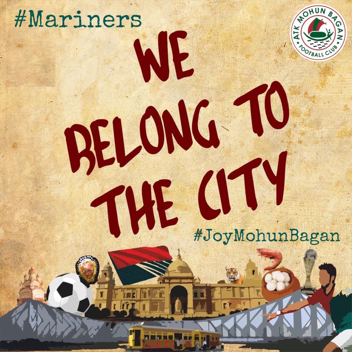 Mohun_Bagan's tweet photo. সবুজ মেরুন ঝড় তুলে জিতল মোহনবাগান।  
আমরাই ছিলাম। আমরাই আছি। আমরাই থাকব। 
জয় মোহনবাগান। 💚❤️

#JoyMohunBagan #Mariners #KolkataDerby #isl https://t.co/5VvGgmChuj
