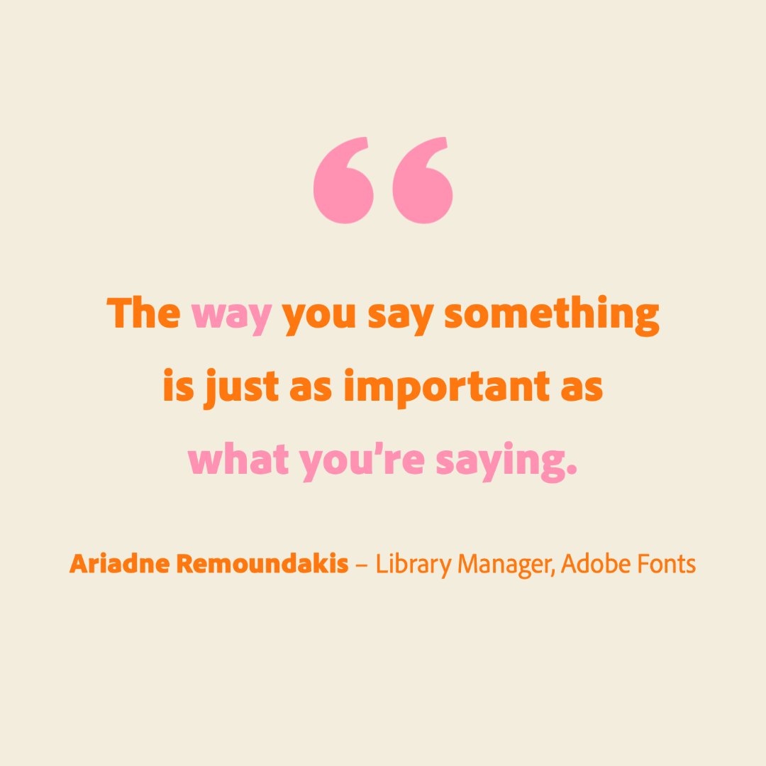 AdobeExpress's tweet photo. Did you catch our #SparkLive with Adobe Fonts Library Manager, Ariadne Remoundakis (@AriadneRem) on Tuesday?
If you need a little #Fontspiration tune in; her session is available for replay on our IGTV now: https://t.co/jBqVOrwd3u
#AdobeSpark #CreativeCloud #AdobeFonts #Fonts https://t.co/D8N3kgBtPH