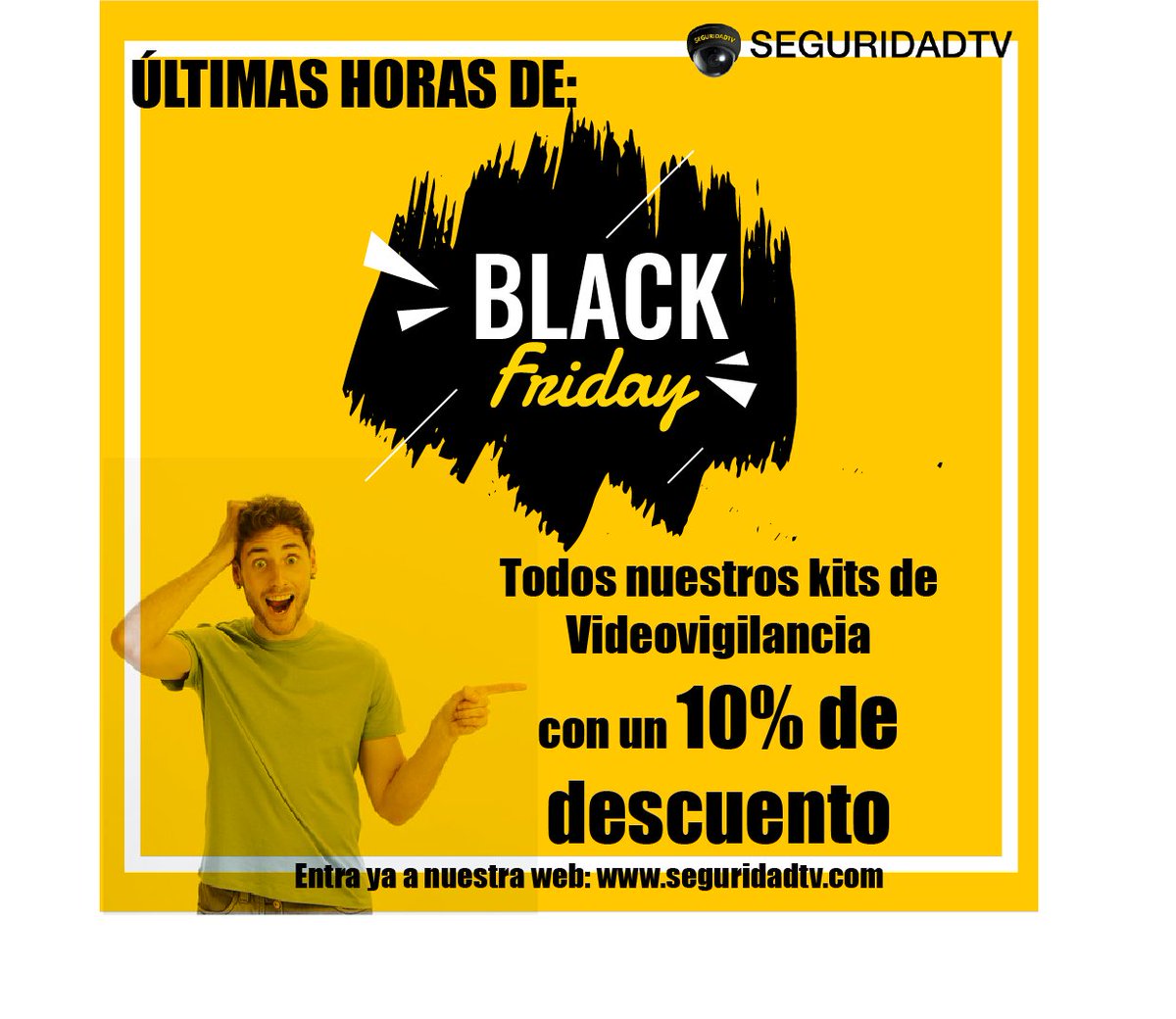 CORRE YA A NUESTRA WEB!!!! 10% DE DESCUENTO EN TODOS NUESTROS KITS DE VIDEOVIGILANCIA. 
seguridadtv.com/equipos-hd-com…
¿Te lo vas a perder? 
¡SOMOS SEGURIDADTV, SOMOS TU SEGURIDAD!
#blackfriday2020 #BlackFriday #videovigilancia #CCTV #bienestar #Protección #seguridad