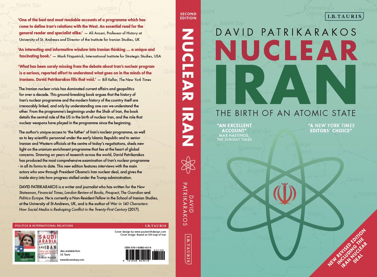 THREAD: The killing of Iran's top nuclear scientist comes as my updated book Nuclear Iran is released. It remains the only complete history & analysis of the nuclear program. It deals extensively with these assassinations.TOP LINE: this one is significant - for various reasons
