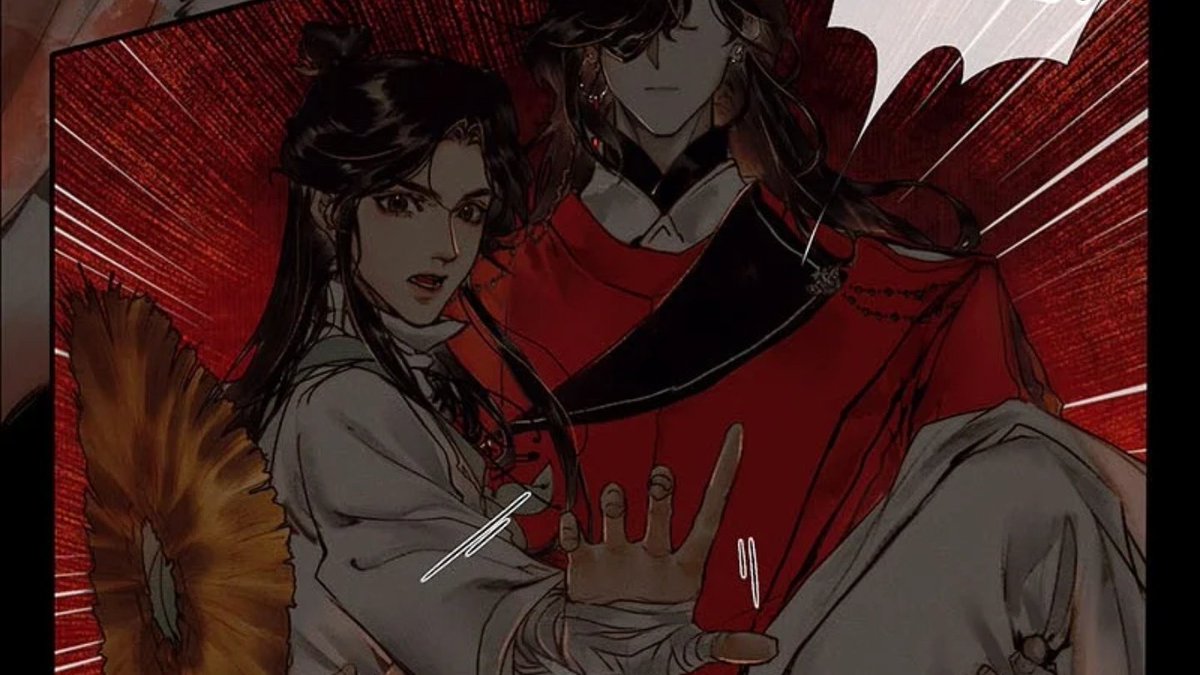 hua cheng fighting kemo while holding xie lian securely in his arms + xie lian joining in on the right with ruoye? this is the only thing that matters 