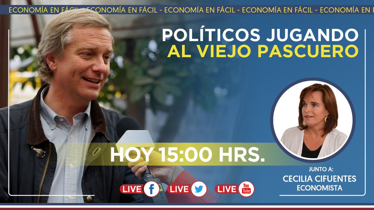 Hoy en un nuevo streaming #EconomiaEnFacil junto a <a href="/ccifuentesh/">M. Cecilia Cifuentes</a> estaremos explicando los costos y beneficios de un Estado benefactor, además analizaremos la votación del Senado en relación al segundo retiro del 10%. Los esperamos a las 3pm