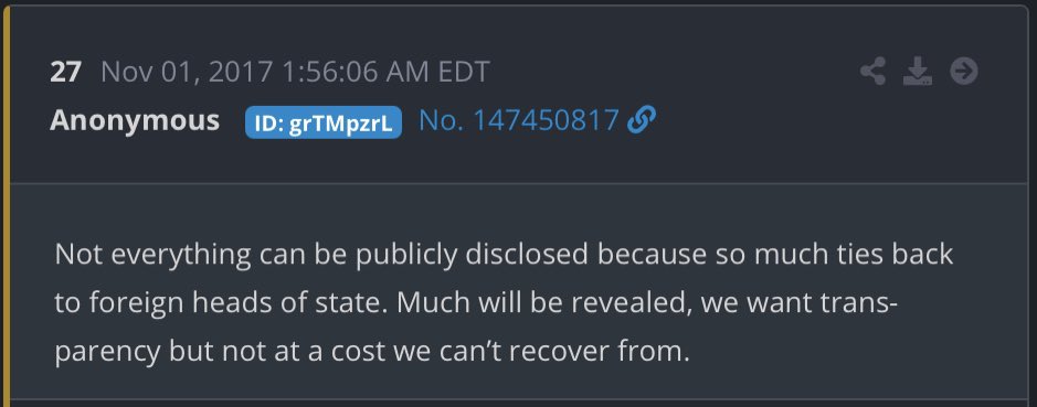 Q uses the movie analogy, Ex.: “Enjoy the show.” This is playing out as type movie I enjoy whenthe beginning is the end ofthe movie, and the end ofthe movie is the beginning. Everything Q said three years ago is happening now. “Proof to begin 11.3” “...11.3 ...1st marker).”