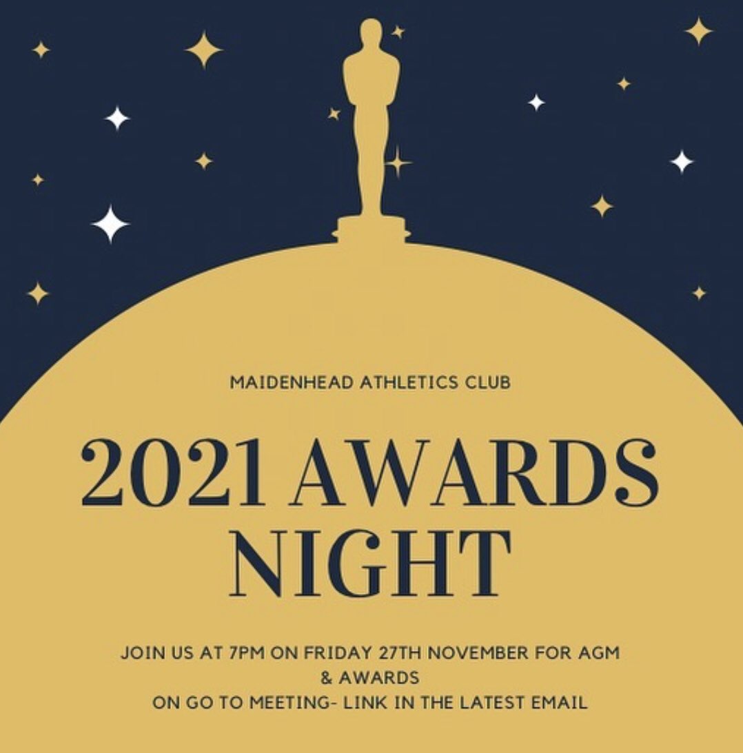 MAC members, join us TONIGHT for the AGM and annual awards 🏆🏅🏃‍♂️🏃‍♀️🏃We would appreciate your support 👏 lots of effort has gone into making this evening special, so come and celebrate with us at 7pm this evening 🥂🍺 
Link in the WhatsApp group &amp; your email. See you there!
