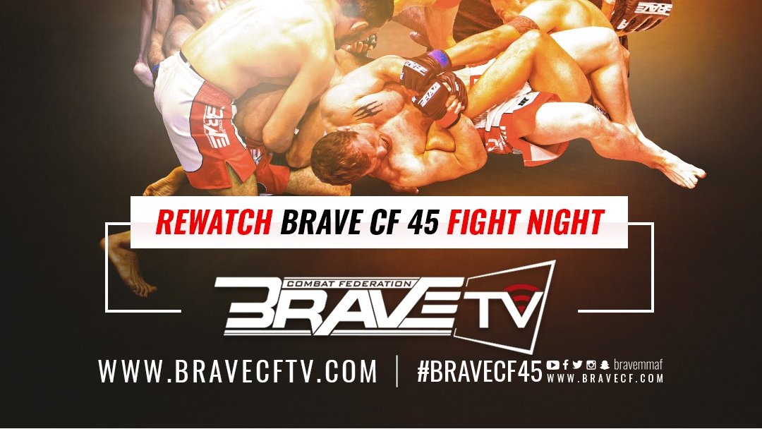 bravemmaf's tweet photo. If you missed BRAVE CF 45 fight night or want to re-watch your favorite moments from the fight night click the link below...
#BRAVECF45 free on https://t.co/OpCDyjRB8J
#BRAVECF #KombatKingdom https://t.co/cOOvxHv8hH