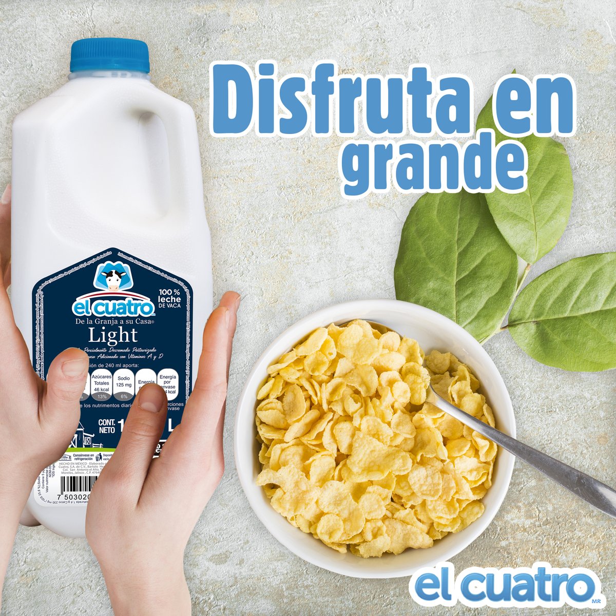postaelcuatro's tweet photo. Elige lo natural, elige leche light El Cuatro. ¡El delicioso sabor de lo fresco!
#delagranjaasucasa #elcuatro #lacteos https://t.co/iCtN5c6BpG