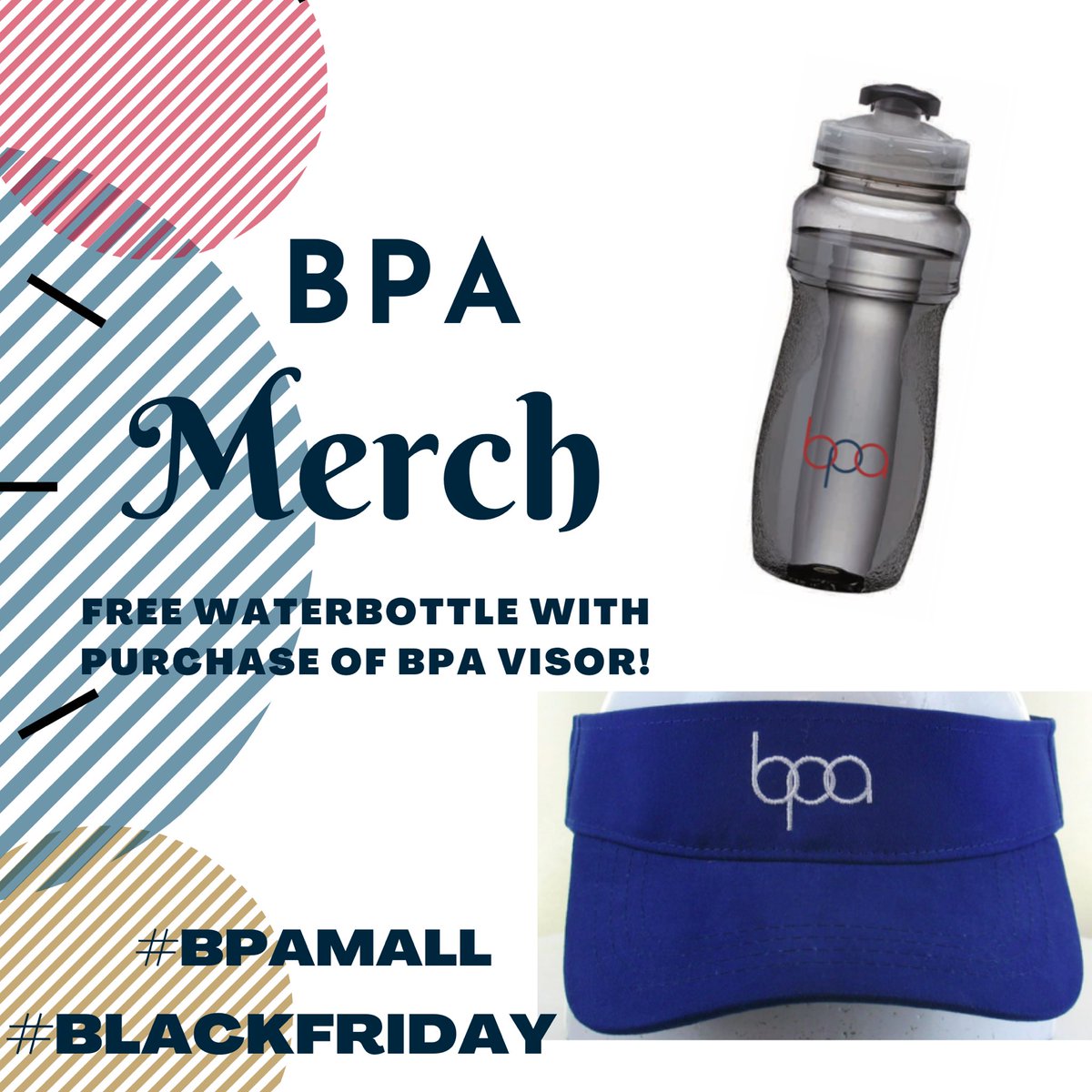 BPAconnect's tweet photo. Be sure to get your BPA Merch and snag up on the freebies that go along with these special #BlackFriday sale items! Offers available while supplies last! #bpamall #bpaallday #bpamerch https://t.co/WjUxbZYItq