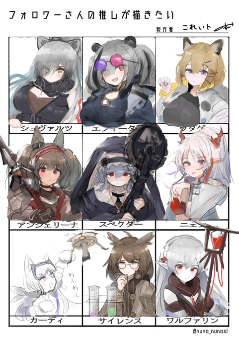 #フォロワーさんの推しを描きたい 
完成～～! わふわふ!
(でかすぎて一部名前が隠れております。あらかじめご了承ください。) 