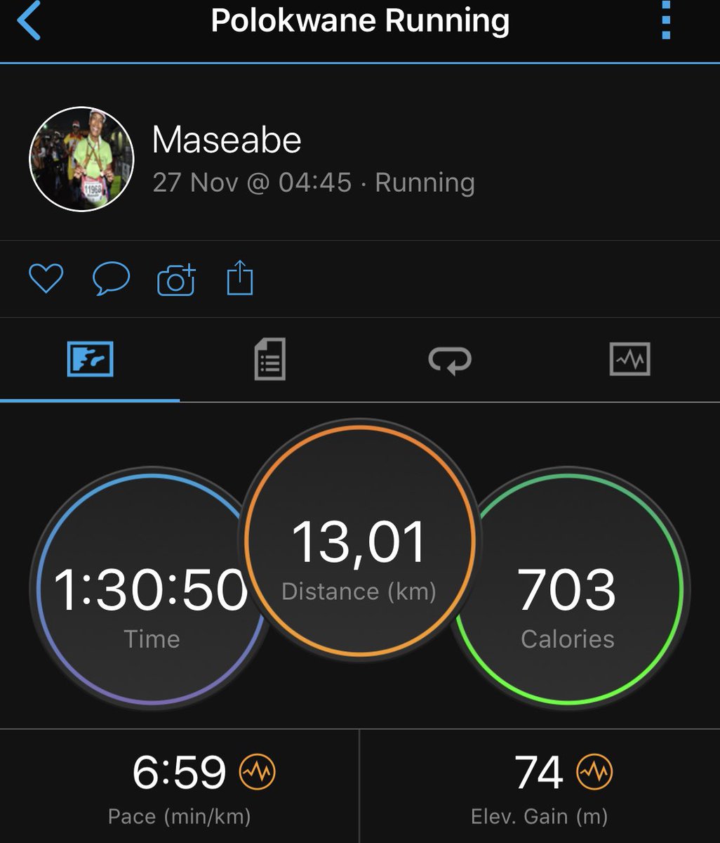 seabeseabe's tweet photo. Day 2...21km challenge. In the morning time was not on my side so I had to split it into morning & afternoon. 13+8=21 #RunningWithTumiSole #21kmovement #Run2gether #Run4change #FetchYourBody2020 #Finishing2020Healthy https://t.co/R8s3y1sdav