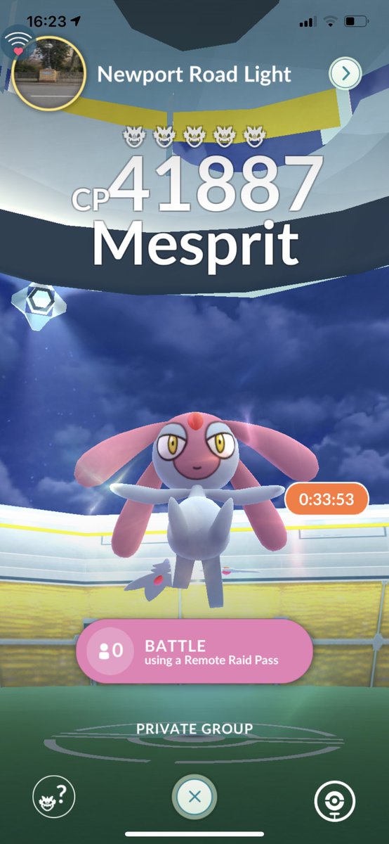 sunk_my's tweet photo. Pokémon go mesprit raid, first 5 to Add. 

Trainer code: 1111 1111 1111

Starting in 4 minutes. https://t.co/DZzN2mPRrD