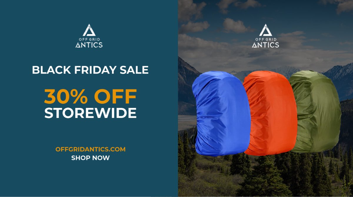 offgridantics's tweet image. #BlackFriday Sale - 30% Off Storewide!🌍

Shop Now for 30% Off + FREE Shipping on ALL Orders!🔥👇

offgridantics.com