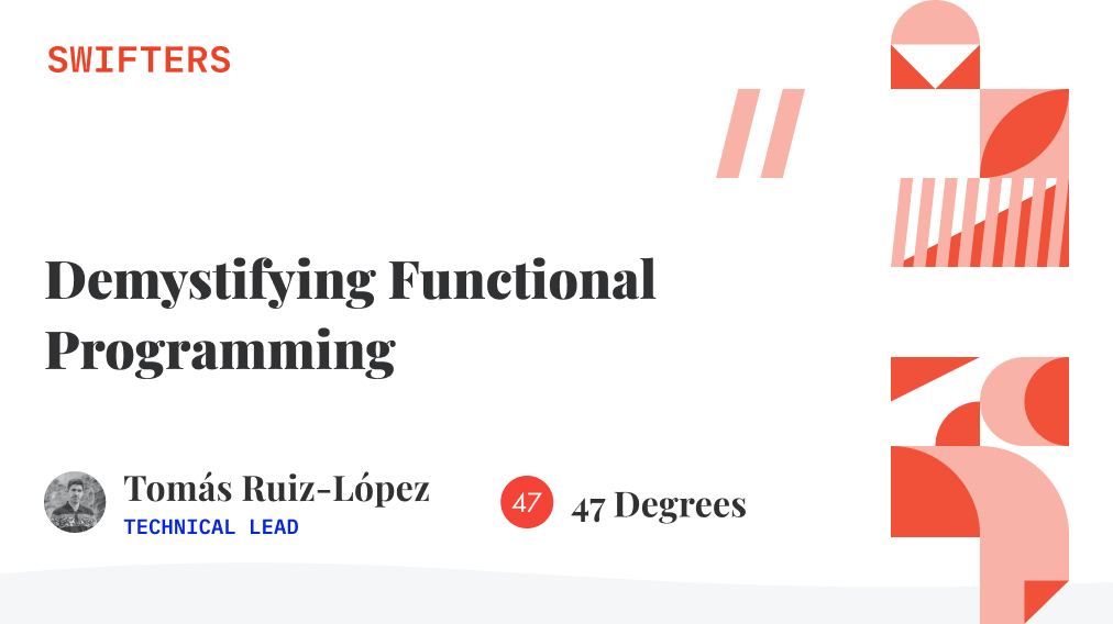 SwiftBudapest's tweet image. Let’s demystify functional programming with @tomasruizlopez from @47deg and discover that Swift incorporates more functional constructions that we may think, and that we have been practicing them without being aware! 🤓Sign up and watch live on Dec 15: meetup.com/HelloSwifters/…