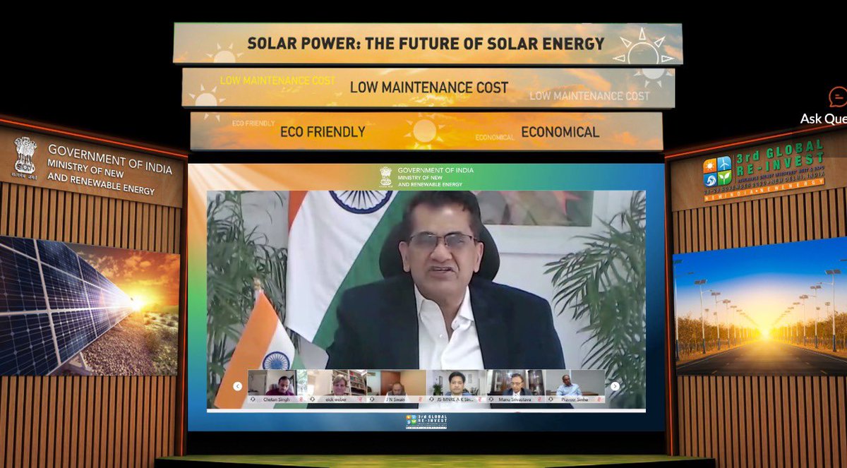amitabhk87's tweet photo. India is one of the top 5 renewable energy countries in the world by capacity. India is all set to reach a total of 175GW of renewable energy by 2022 and 450GW by 2030. 

A great result of PM @narendramodi focus on renewable energy &amp; excellent execution of projects! #ReInvest2020 https://t.co/31c3Y02nUa