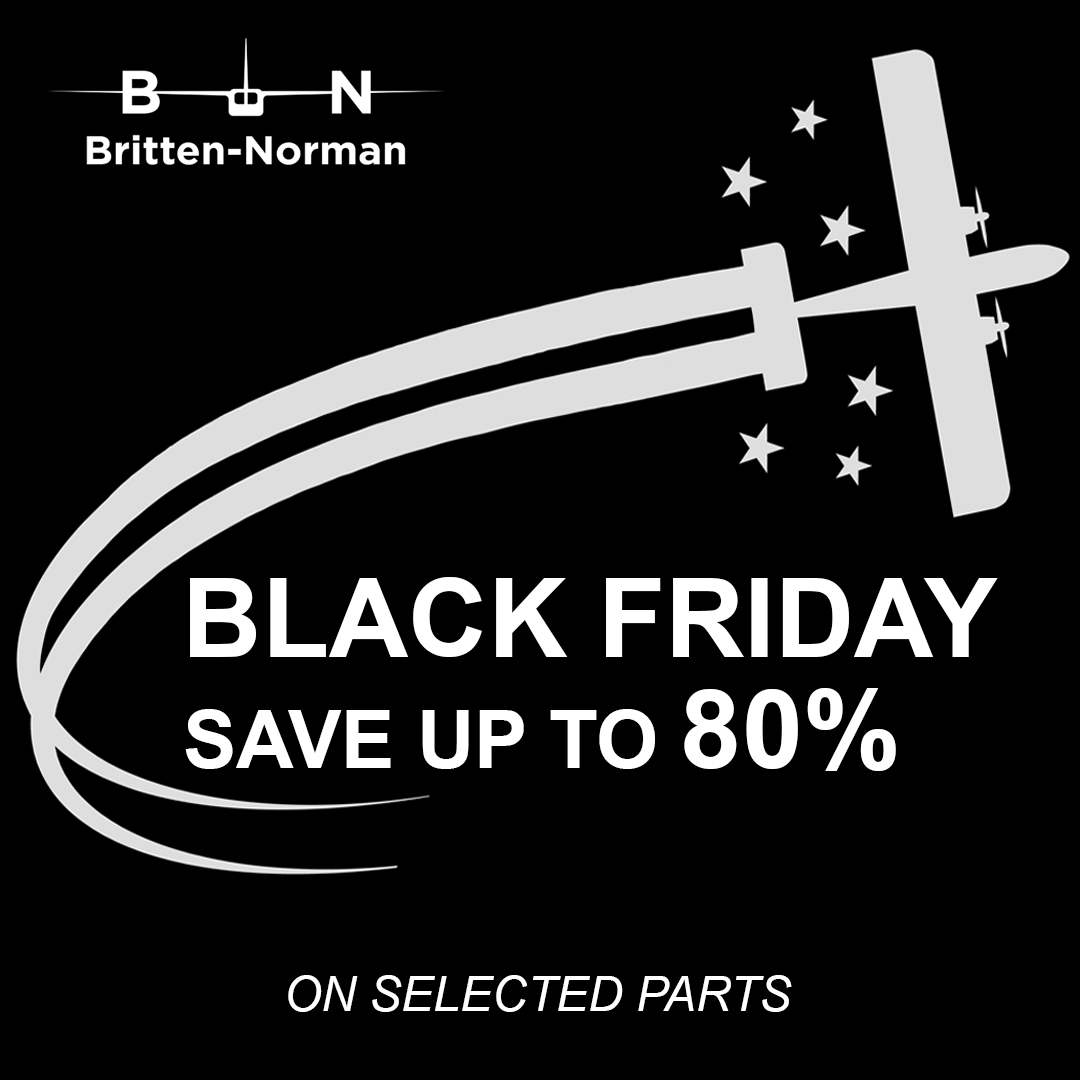 BrittenNorman's tweet photo. Black Friday is here! Save up to 80% on selected parts.
Please contact: customer.support@britten-norman.com
Offer valid from Midday GMT today to Midday GMT Friday 4th December, subject to stock levels.
#BrittenNorman #BNIslander #BlackFriday #BlackFridaySavings https://t.co/zOmO2L1LtR