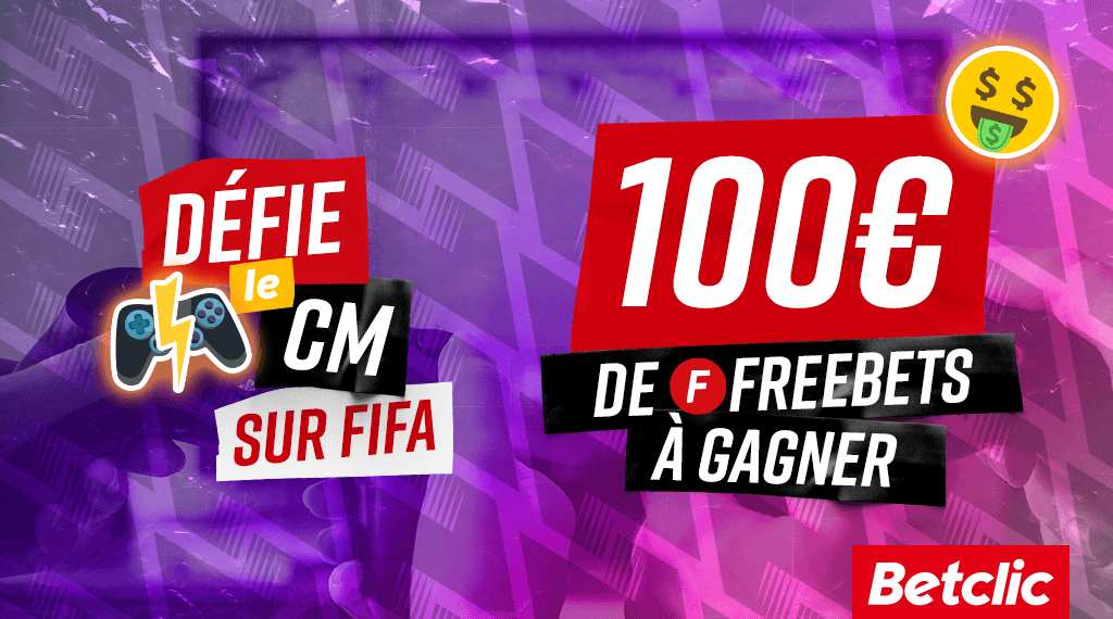Betclic's tweet photo. 😎 On se fait un #DéfieLeCM pour bien terminer la semaine ? On affronte l'un d'entre vous vers 17h sur Fifa 21 (PS5) 🎮

🤑 100€ de Freebets si tu gagnes le CM !

➡ RT pour participer https://t.co/0BIUWvQUhD