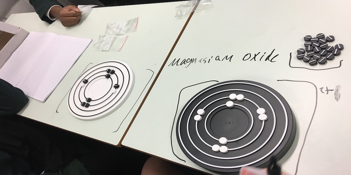 RSC_BMCS's tweet photo. The @RSC_BMCS continue to support chemistry education in these uncertain times. Here are atomic model sets (funded by a BMCS Enhanced Equipment grant) helping @StMarylebone students to visualise the transfer of electrons when forming ions. #BMCS_ESG #ScienceRocks https://t.co/tdWlS51O3J