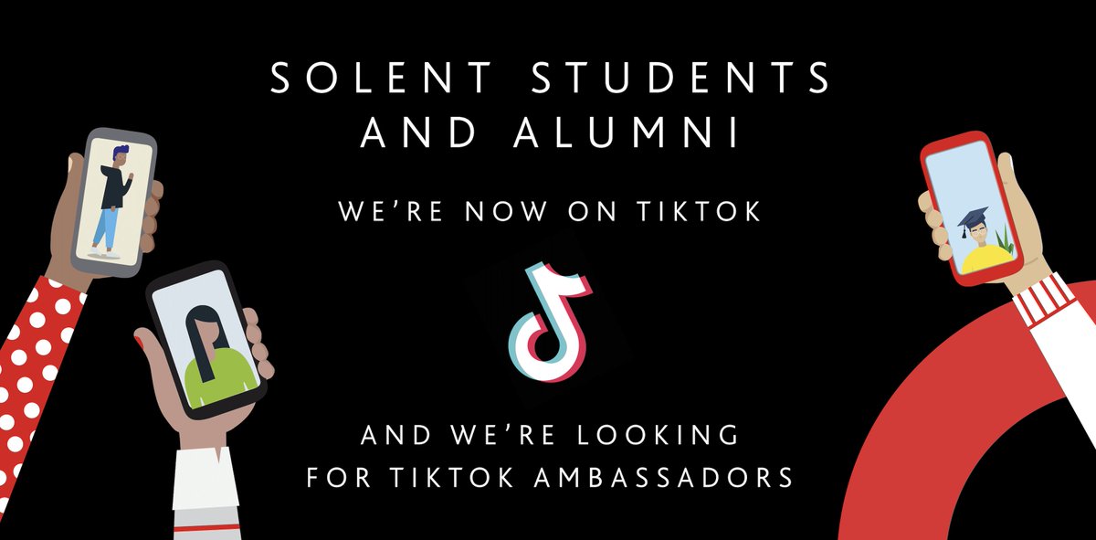 SolentUni's tweet image. 🎉 It's happening! We're officially launching our TikTok account!

If you're a student or @SolentUniAlumni and would like to be a Solent TikTok ambassador email us at social.media@solent.ac.uk and tell us why you'd be great for the role.