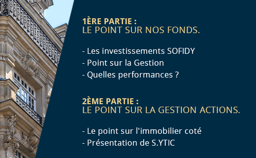 📅 [INVITATION]
Dernière date pour participer à nos réunions annuelles d'information SOFIDY.

✔️Lundi 30/11 - 11h00 : bit.ly/3nBm1oc

Programme complet à retrouver dans la vignette ci-dessous.

#scpi #opci #investissement #banques #finance #cgp #fonds #fintech