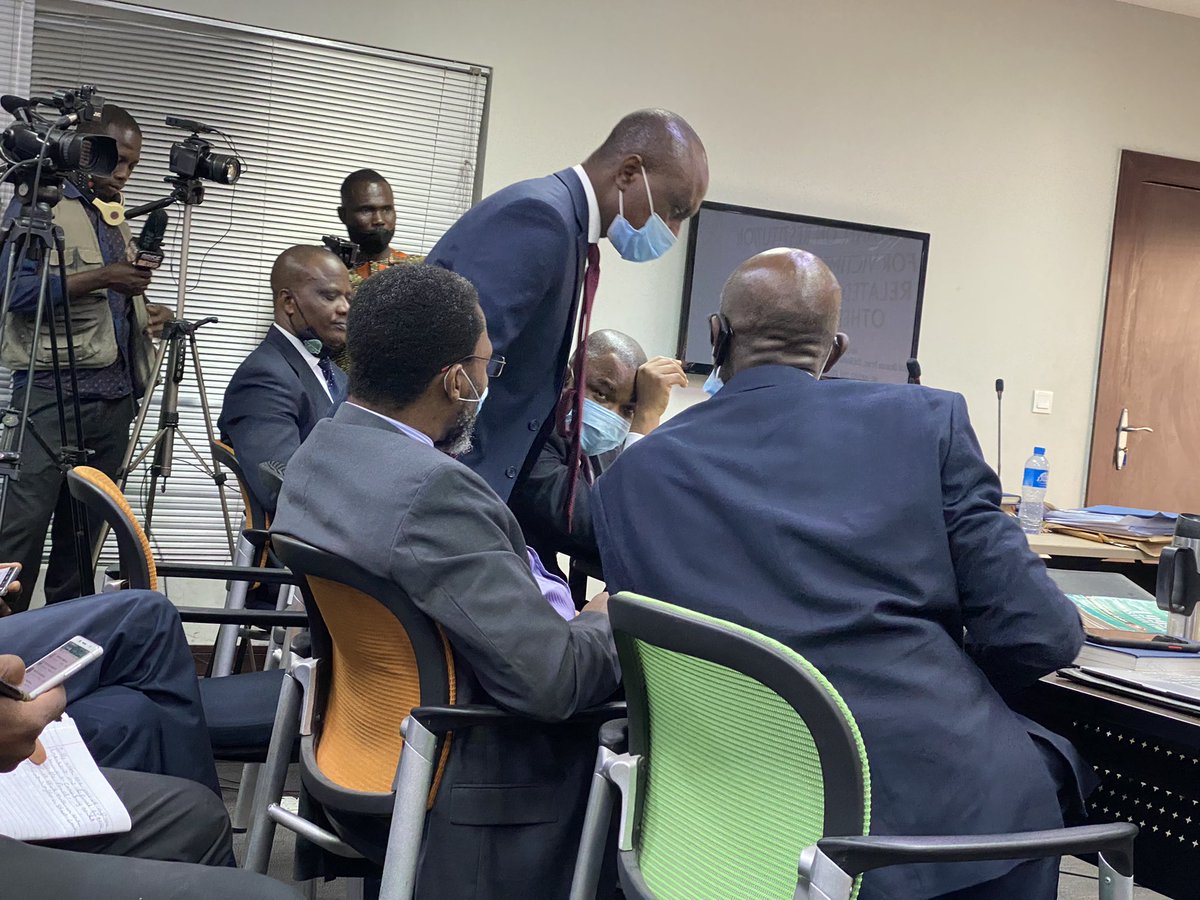 13:04 While we are waiting for the panel to return, Mr. O and Owonikoko are laughing it up as friends. The LCC and LASG teams are also chatting. Fusika is listening real nice like he won’t shred their witness in a bit. Smh.