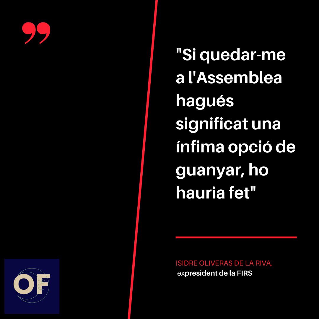 🗣 Isidre Oliveras de la Riva, expresident de la Federació Internacional de Patinatge.

📖 L'entrevista sencera, al recopilatori L'Orfeó de Fresno.

💻 orfeodefresno.wixsite.com/llibre/comprar