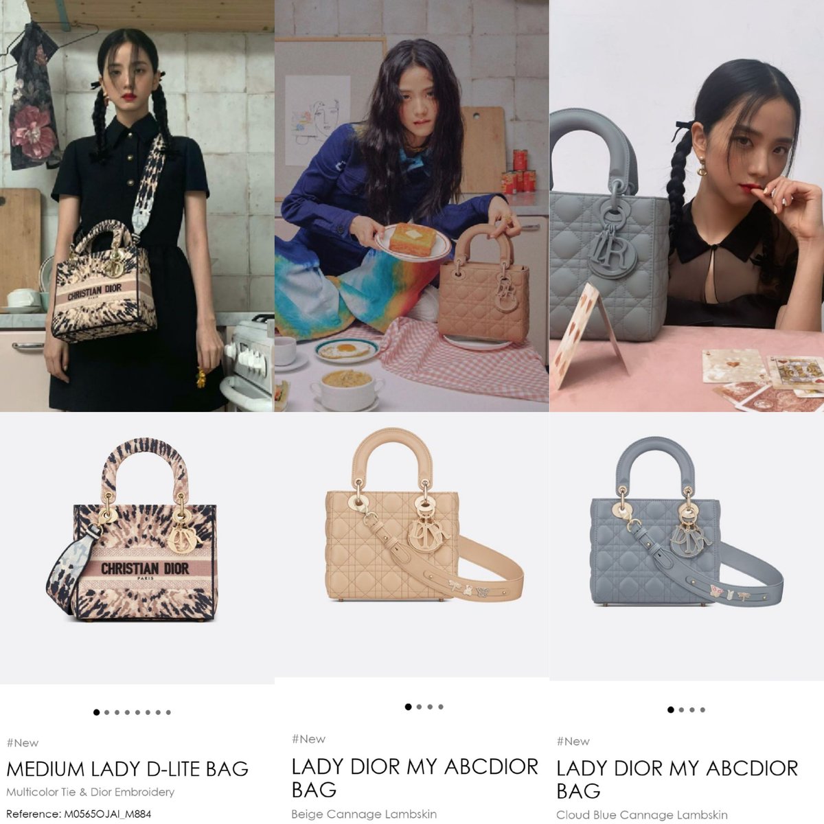 JisooBrasil's tweet photo. 💬 Coleção de bolsas da @Dior de Jisoo 👜💙
#LadyDior (#LadyDLite, #ABCDior, Dior Large Lady)
As três primeiras bolsas, são as três bolsas "Lady" mais novas da Dior.
Qual é a sua favorita?
cr. diomusekjs
#BLACKPINK #블랙핑크 #JISOO #지수 @BLACKPINK https://t.co/da2ZKsEdCL