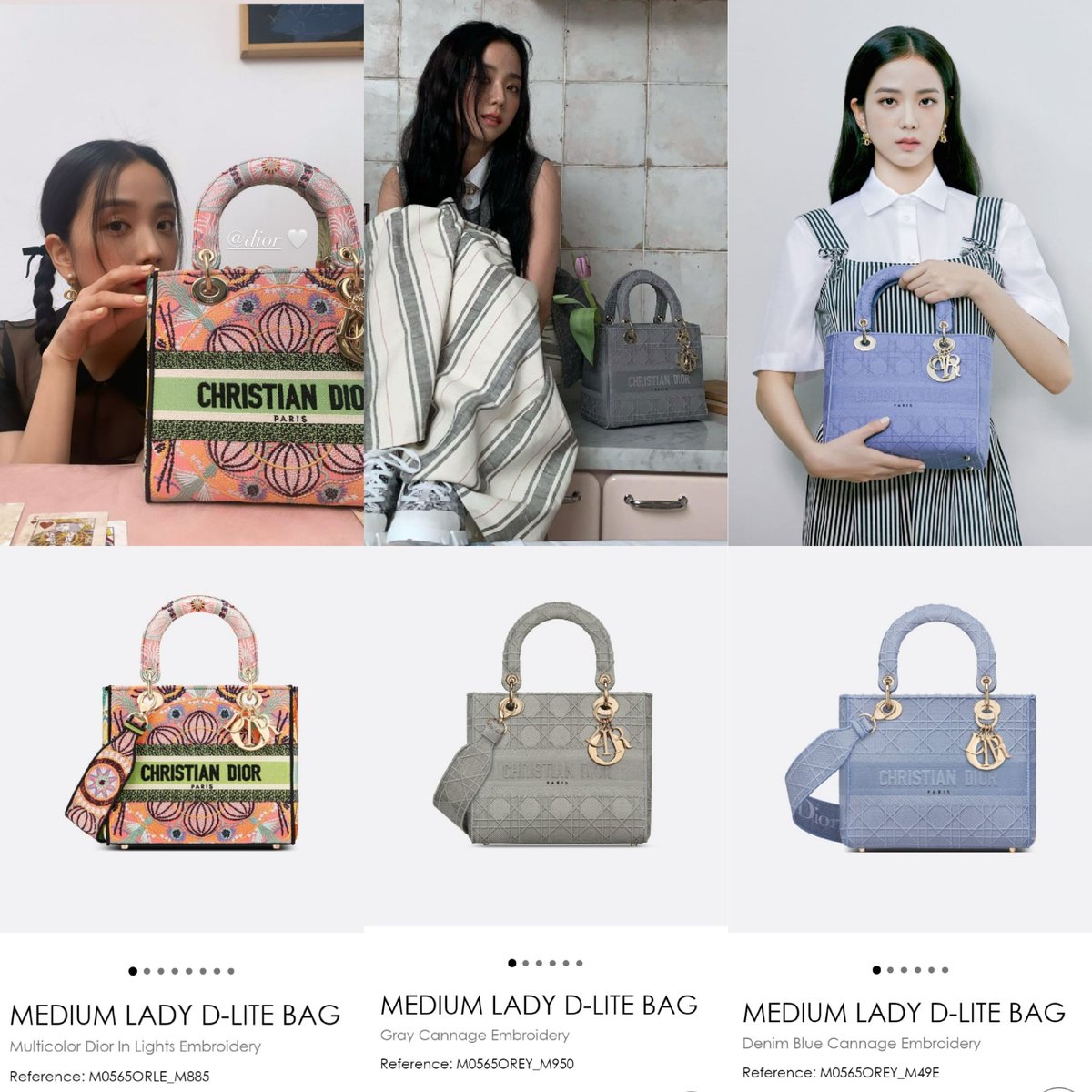 JisooBrasil's tweet photo. 💬 Coleção de bolsas da @Dior de Jisoo 👜💙
#LadyDior (#LadyDLite, #ABCDior, Dior Large Lady)
As três primeiras bolsas, são as três bolsas "Lady" mais novas da Dior.
Qual é a sua favorita?
cr. diomusekjs
#BLACKPINK #블랙핑크 #JISOO #지수 @BLACKPINK https://t.co/da2ZKsEdCL
