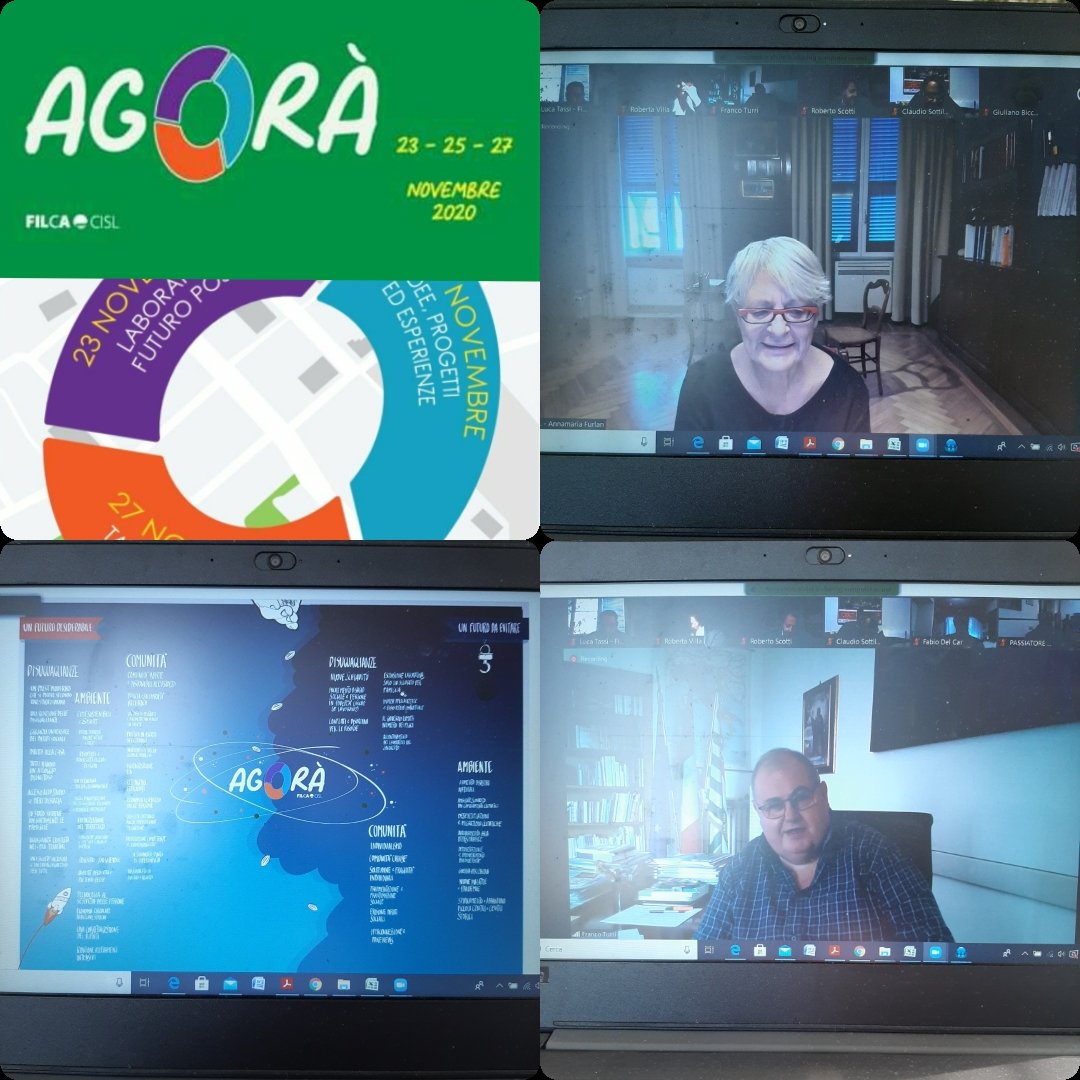 #AgoràFilca tanta #consapevolezza del #presente per pensare #futuro #sostenibile #possibile #desiderabile su #ambiente #disuguaglianze #comunità dibattito in #piazza virtuale con 400 partecipanti su 23 tavoli tematici 
Conclusioni <a href="/FurlanAnnamaria/">Annamaria Furlan</a> e Franco Turri
Grazie <a href="/FilcaCisl/">Filca Cisl Nazionale</a>