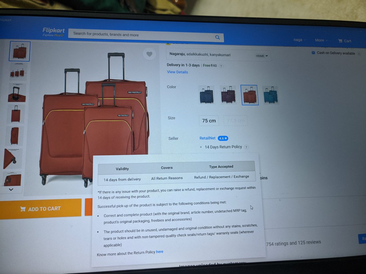iksuparop's tweet photo. It's good to be #employeefriendlyflipkart but i think you are too friendly with #retailnet ..
He sent me wrong product , delayed delivery , neither replacing nor refunding as per your policy...
#Flipkartneedstobecustomerfriendly...
Note: today is 40th day since i face this issue https://t.co/185h3PQdiF