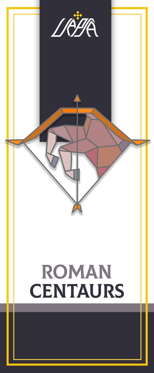 UAPSAMMCM's tweet photo. LOOK | From the Greek mythology, Centaur is a half-man and a half-horse in form. They are known for being savage, rowdy and boisterous. 

Here is the official logo and banner for our Roman Centaurs Cluster! 🖤

#8ClustersOneArki 
#UAPSAMCM
#ArkiBigBrain https://t.co/LpWdc4RD6N