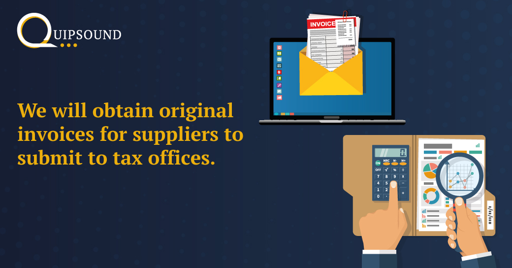 Quipsound's tweet photo. For 13th Directive clients, we work with your travellers and suppliers to obtain the original invoices required for submission to Tax Offices - ensuring successful recovery. https://t.co/wUxe9p1b15