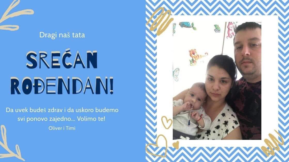 zaoliverovzivot's tweet photo. Danas je mom tati rodjendan 🎂❤️ 
Umesto poklona on najvise na svetu zeli mene da drzi u narucju i da se igra samnom.. 

Hocemo da mu ispunimo zelju? Samo je potrebno da posaljete SMS 848 na 3030 🙏❤️ 

Srecan rodjendan tata.. ❤️❤️❤️

#zaoliverovzivot https://t.co/UH2wmUw55W