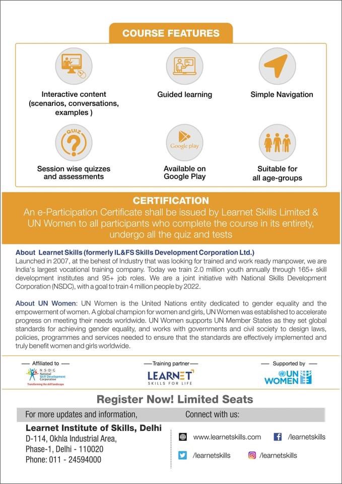 Learnet Skills in collaboration with UN Women launched an online training programme for Nurses and Nurses Assistants on "COVID-19 Pandemic Management". 

#COVID19 #Training #Healthcare #Nurses #Healthsector #UNWomen #CovidTraining