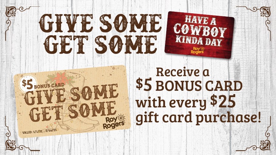 RoysRestaurants's tweet photo. Black Friday is for deals, and do we have a good one! For every $25 in gift card purchases, get a $5 BONUS CARD! Exclusions apply. #GiveSome #GetSome https://t.co/BZ9lcnsbIq https://t.co/69EqMo0Mcc