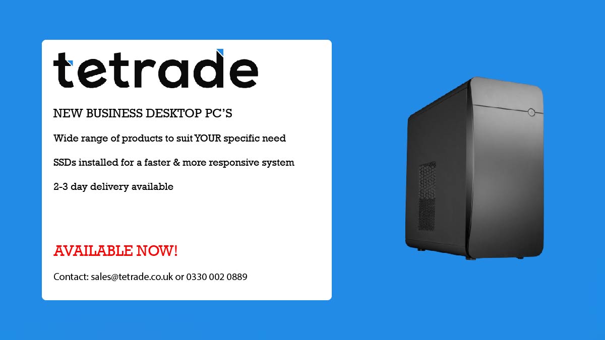 tetradeIT's tweet photo. Check out our wide range of new Business Desktop PC's this #BlackFriday!
Available now at: https://t.co/hTBrSlpJdL
#BlackFriday2020 #tetrade #NybbleIT https://t.co/hJPqoneXXK