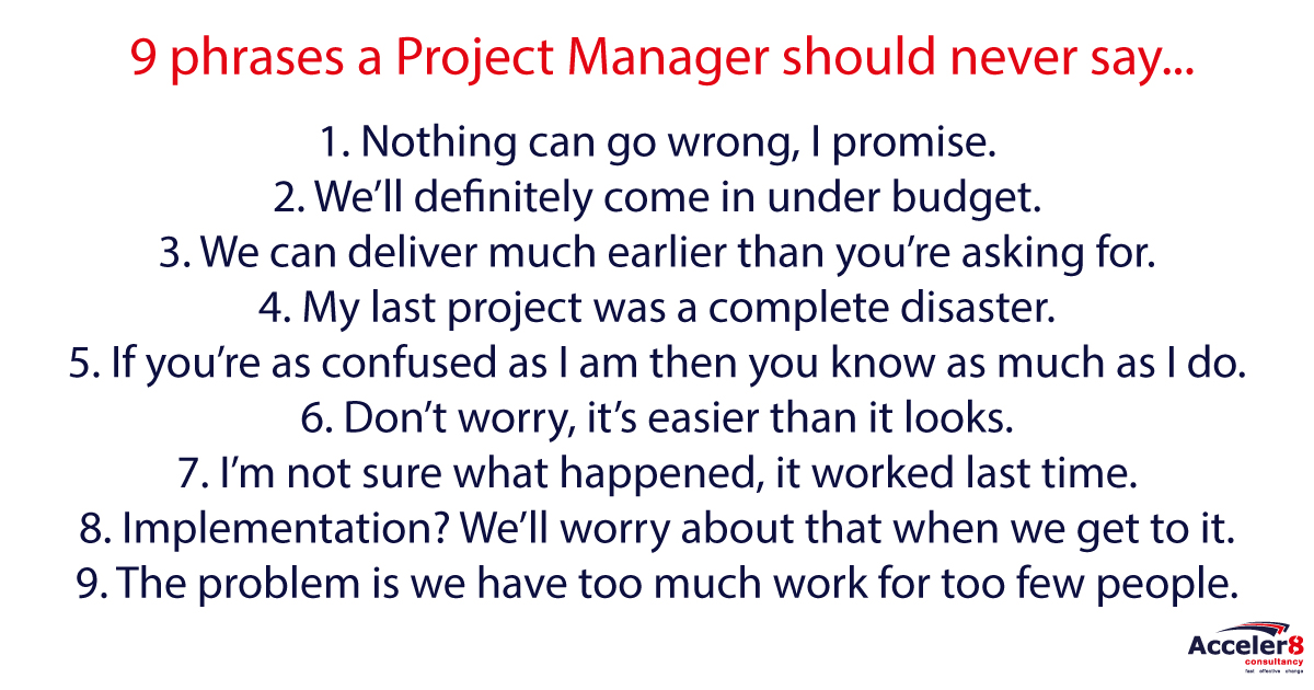 Acceler8C's tweet image. Are you guilty of any of these? 🙈🙉🙊

#projectmanager #projectmanagement #projectmanagementhumour #fridayfun