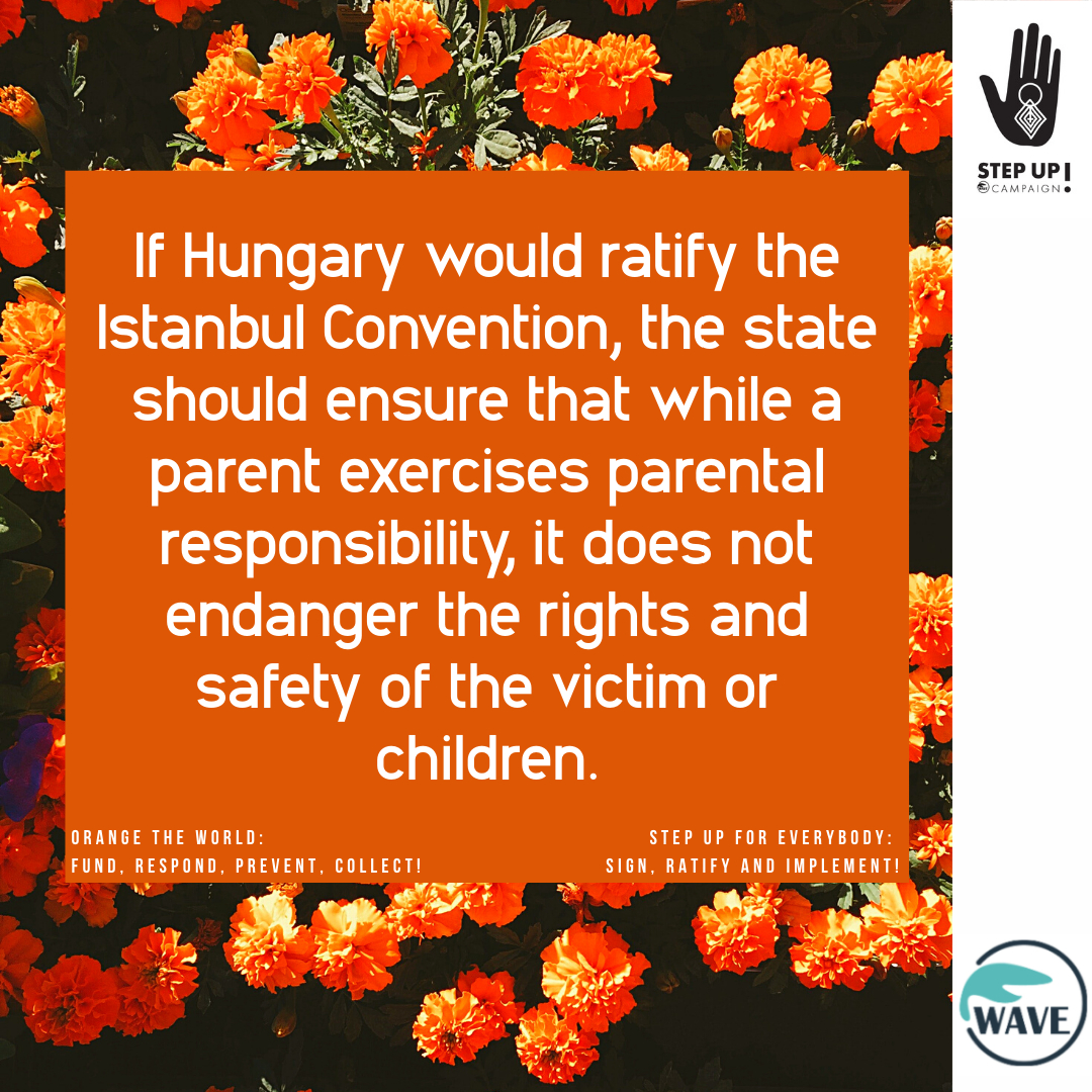 WAVE_europe's tweet photo. What role does the #IstanbulConvention play in parental responsibility and custody? 🇭🇺 The implementation of the #IstanbulConvention increases safety for victims and their children! #16days
#SignRatifyImplement #endGBV #endVAWG #StepUpForEverybody #SayNoStopVAW https://t.co/OCKYq2Rqcw