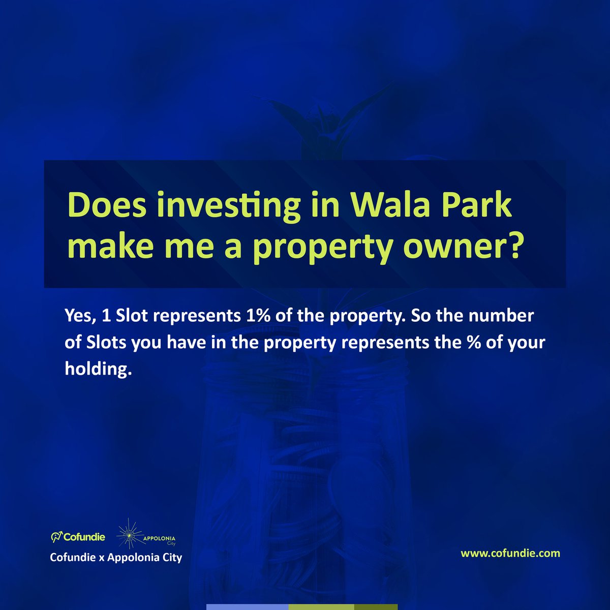 cofundie's tweet photo. We've been getting questions from Cofunders regarding the nature of ownership of the Wala Park investment. We would like to clarify that.
#CoFundie #RealEstate #Investment #YourWealthBuildingPartner #property #propertyinvestment #investmentproperty https://t.co/HjzWjPt1Ah