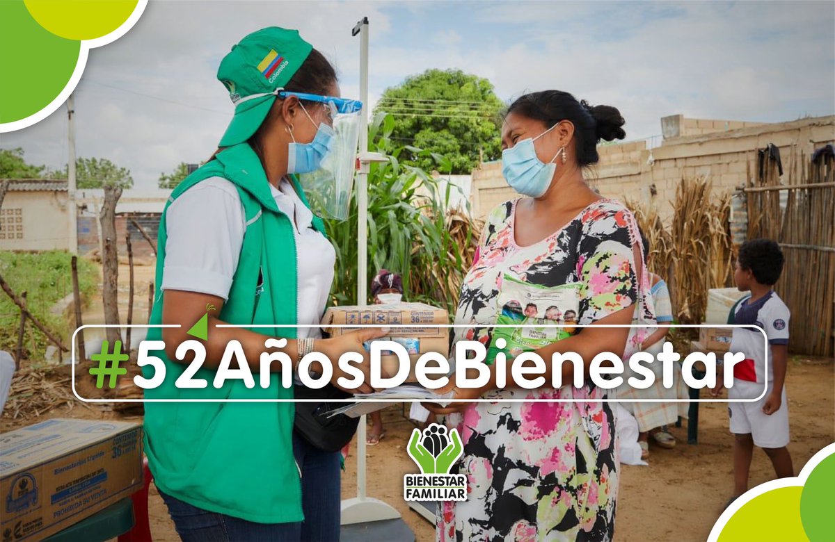 ICBFColombia's tweet photo. En estos #52AñosDeBienestar, los colaboradores del @ICBFColombia trabajan 24/7 por la protección y el bienestar de niñas, niños, adolescentes, jóvenes y familias de Colombia #ElPaísDeLaNiñez  🇨🇴💚 https://t.co/cKMMiIWeUi