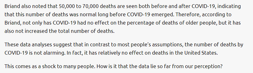 This really is the smoking gun:"These data analyses suggest that in contrast to most people’s assumptions, the number of deaths by COVID-19 is not alarming. In fact, it has relatively no effect on deaths in the United States."End. All. Lockdowns. Now.  https://twitter.com/dockaurG/status/1332110362058035206